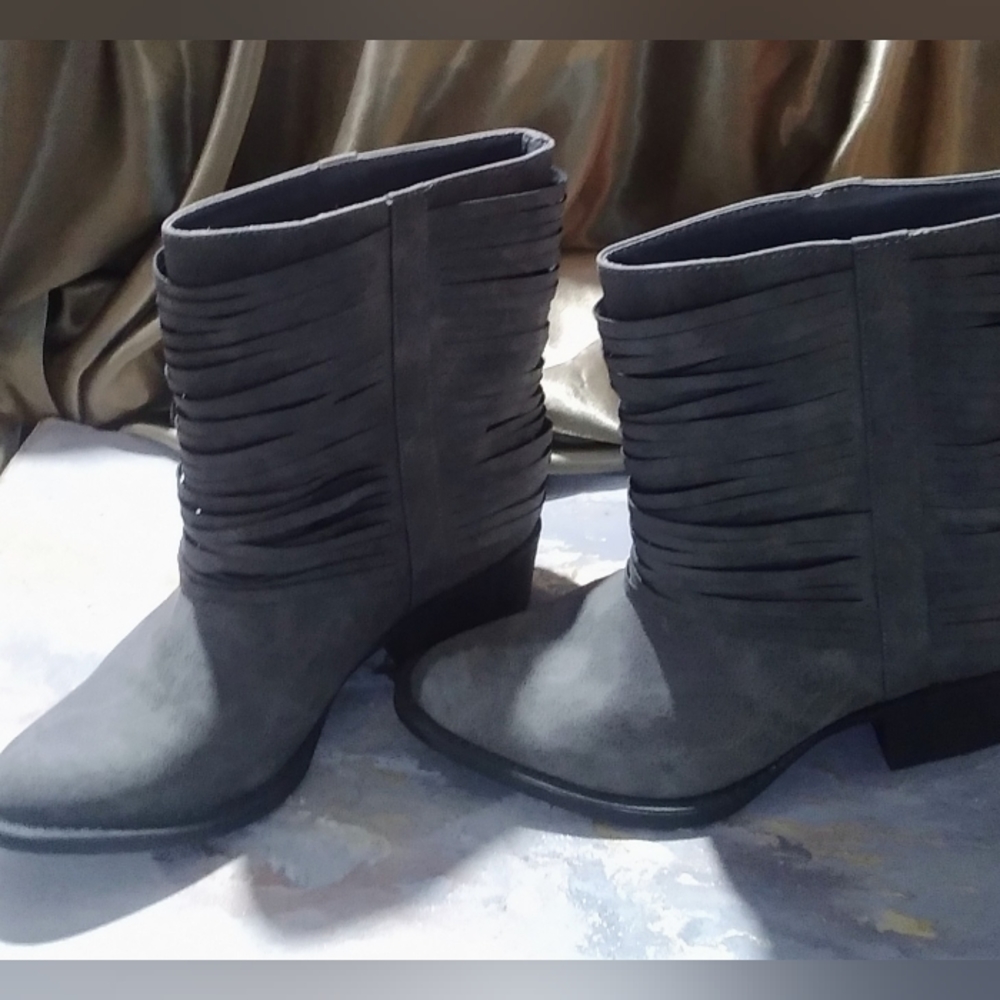 Women's "Chorus" Grey Moto Boots. Coconuts By Matisoe